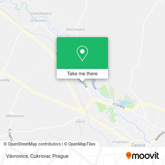 Карта Vávrovice, Cukrovar