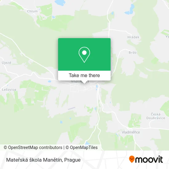 Карта Mateřská škola Manětín