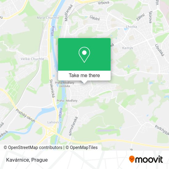 Карта Kavárnice