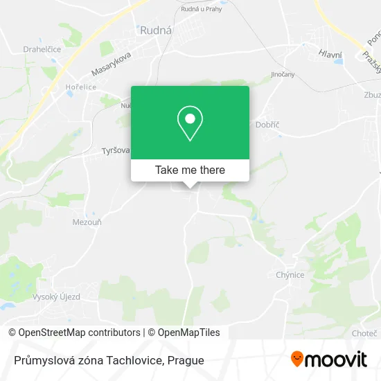 Карта Průmyslová zóna Tachlovice