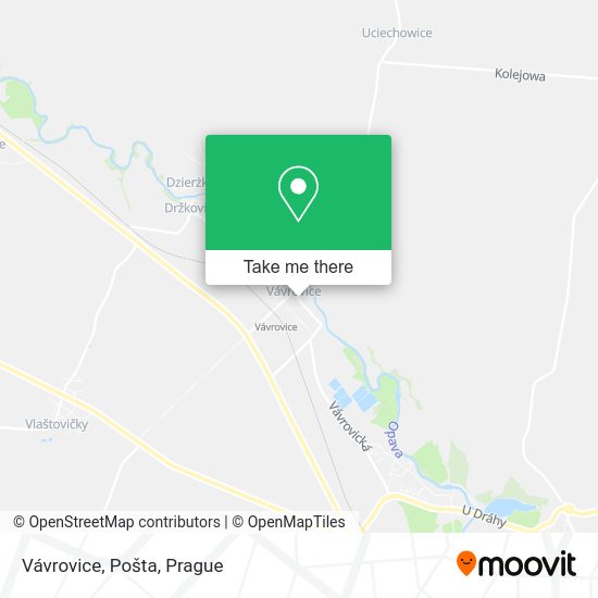 Карта Vávrovice, Pošta