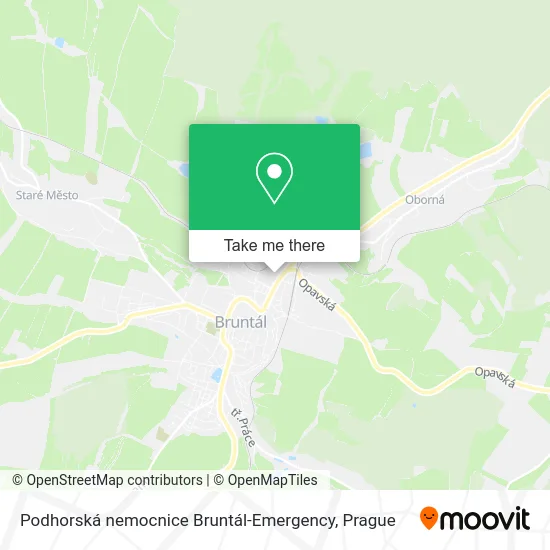 Карта Podhorská nemocnice Bruntál-Emergency