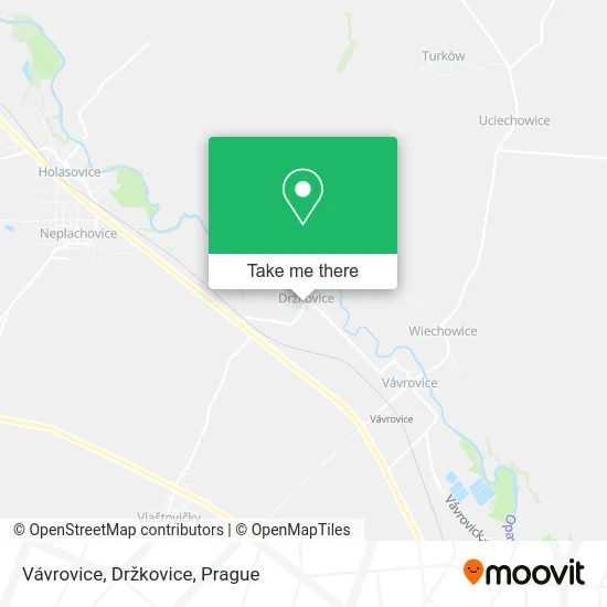 Карта Vávrovice, Držkovice