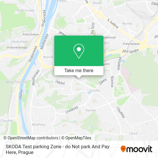 Карта SKODA Test parking Zone - do Not park And Pay Here
