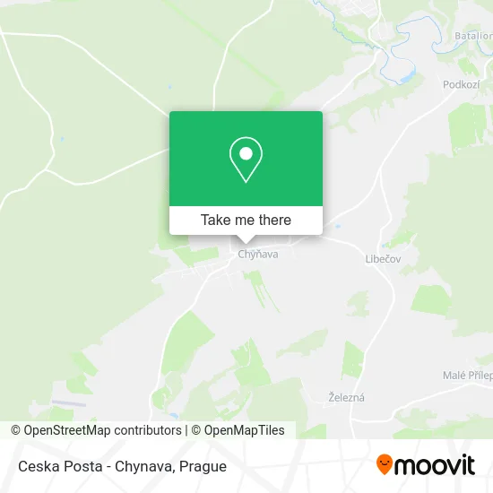 Карта Ceska Posta - Chynava