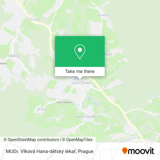 MUDr. Vlková Hana-dětský lékař map