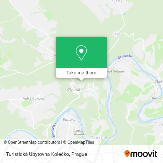Карта Turistická Ubytovna Kolečko