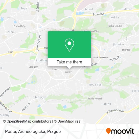 Карта Pošta, Archeologická