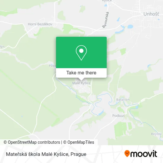 Mateřská škola Malé Kyšice map