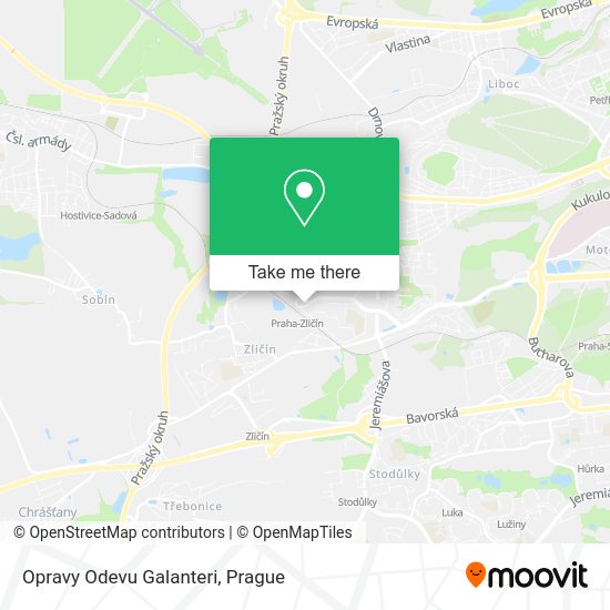 Карта Opravy Odevu Galanteri