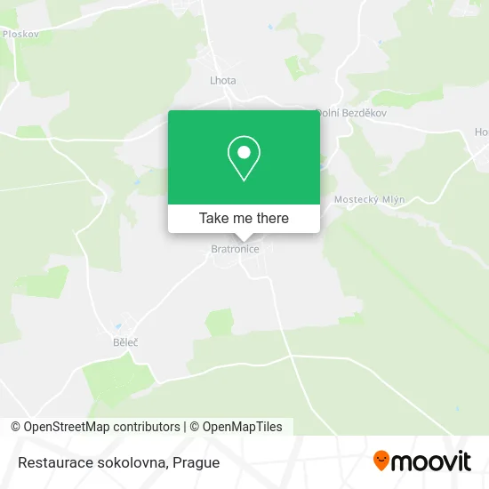Карта Restaurace sokolovna