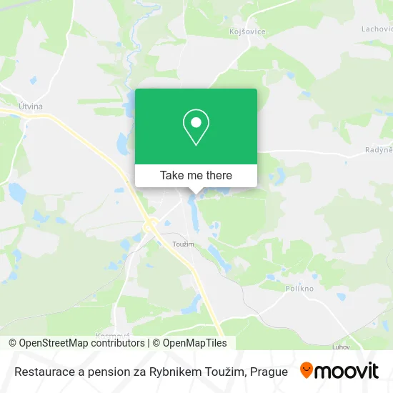 Карта Restaurace a pension za Rybnikem Toužim