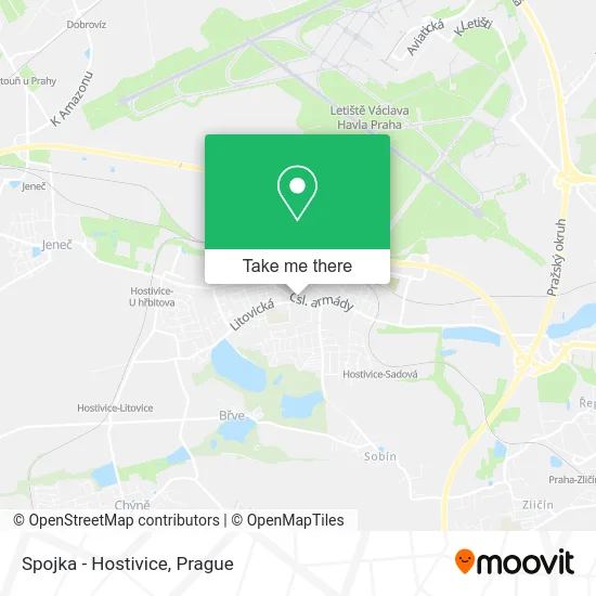 Карта Spojka - Hostivice