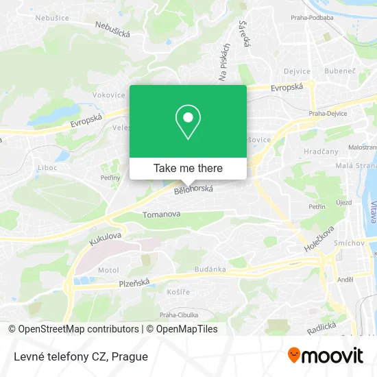 Карта Levné telefony CZ