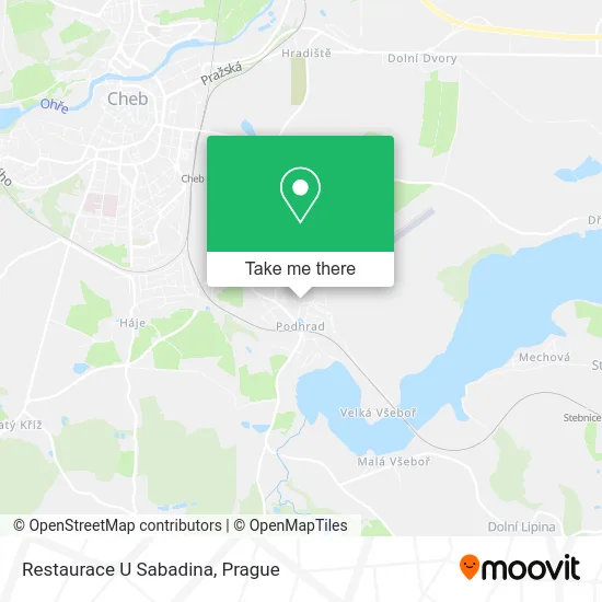 Карта Restaurace U Sabadina