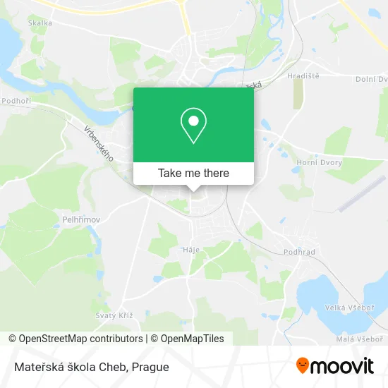 Карта Mateřská škola Cheb
