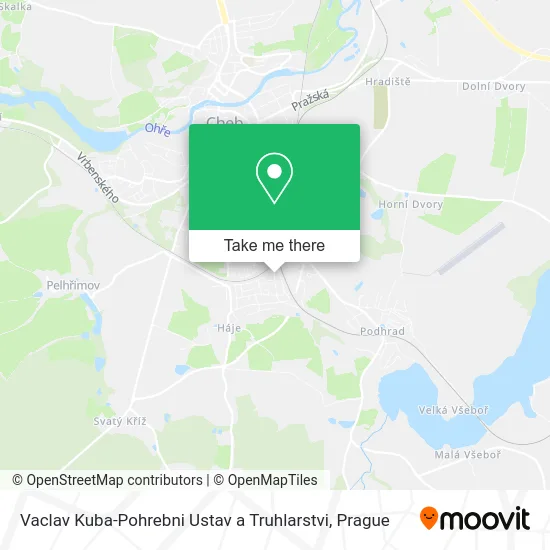 Карта Vaclav Kuba-Pohrebni Ustav a Truhlarstvi