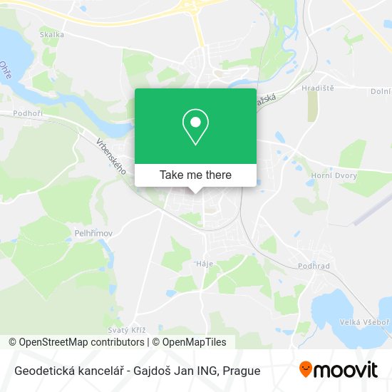 Карта Geodetická kancelář - Gajdoš Jan ING