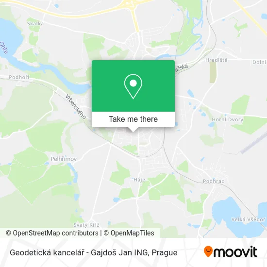 Карта Geodetická kancelář - Gajdoš Jan ING