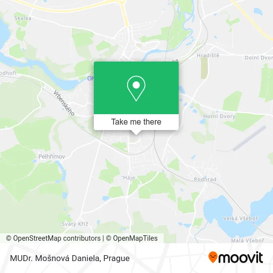 Карта MUDr. Mošnová Daniela