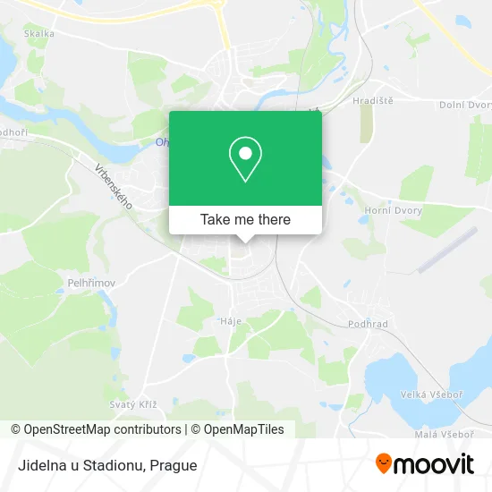 Карта Jidelna u Stadionu