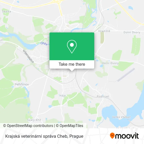 Карта Krajská veterinární správa Cheb