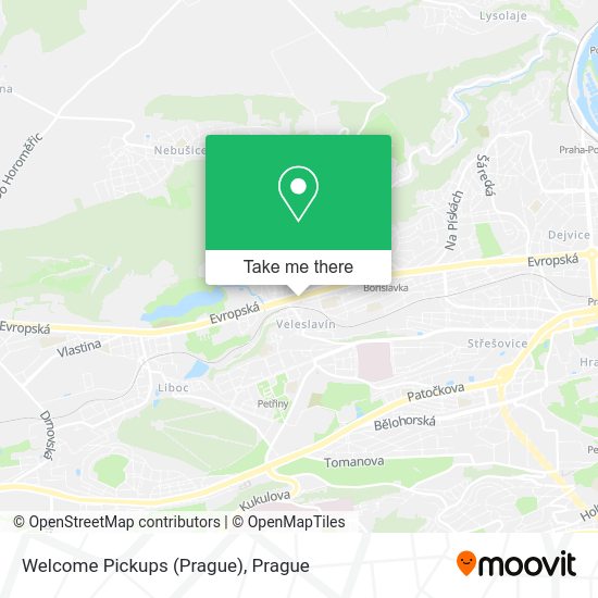Карта Welcome Pickups (Prague)
