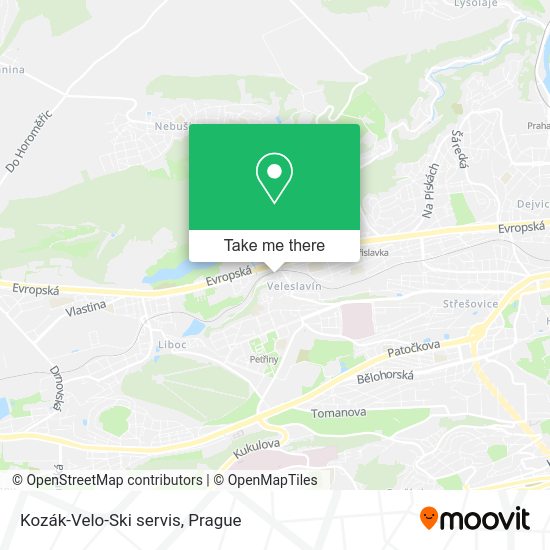 Карта Kozák-Velo-Ski servis