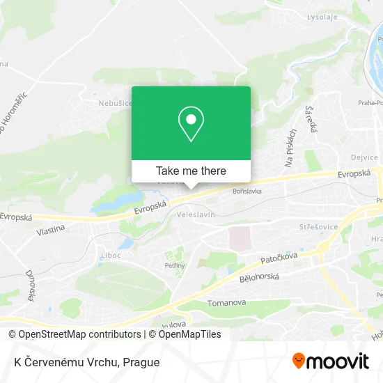 K Červenému Vrchu map