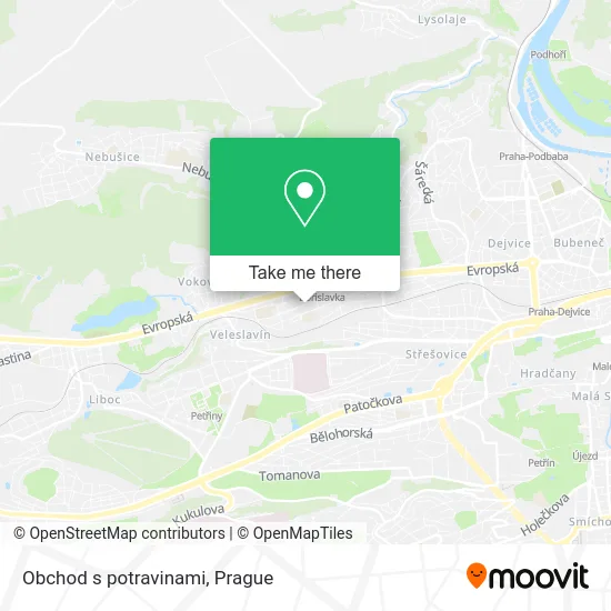 Карта Obchod s potravinami