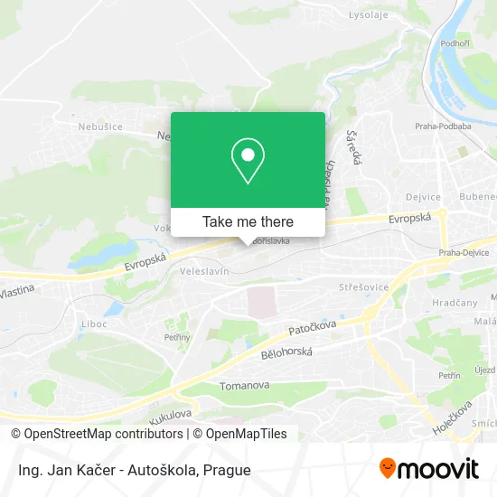Карта Ing. Jan Kačer - Autoškola