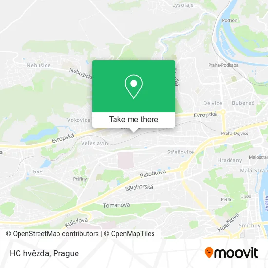 Карта HC hvězda