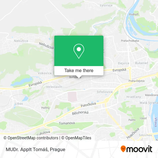 Карта MUDr. Applt Tomáš