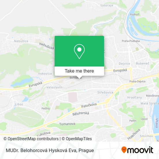 Карта MUDr. Belohorcová Hysková Eva
