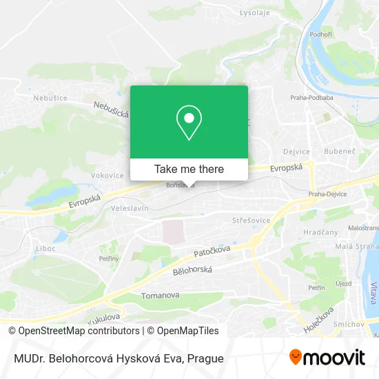 Карта MUDr. Belohorcová Hysková Eva