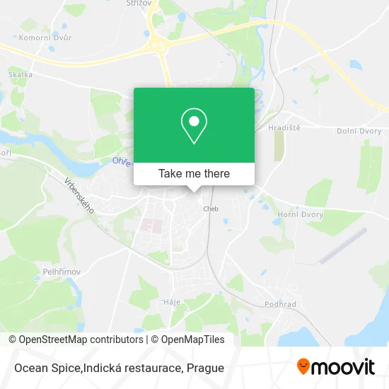 Карта Ocean Spice,Indická restaurace