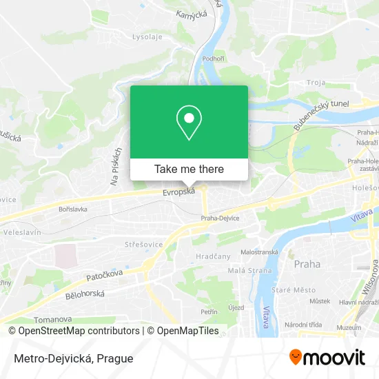 Карта Metro-Dejvická