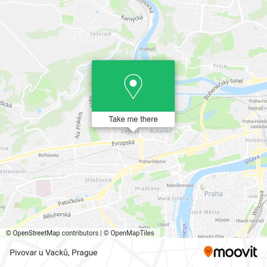 Карта Pivovar u Vacků
