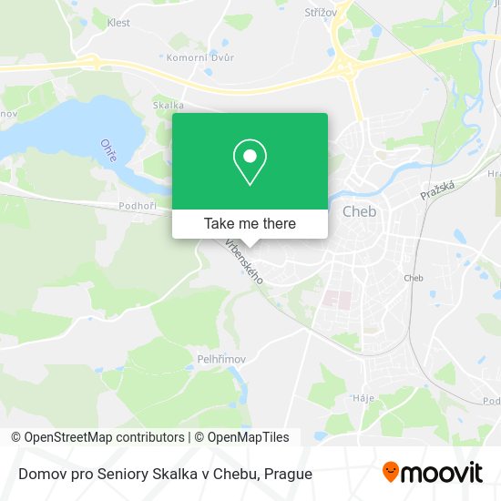 Карта Domov pro Seniory Skalka v Chebu