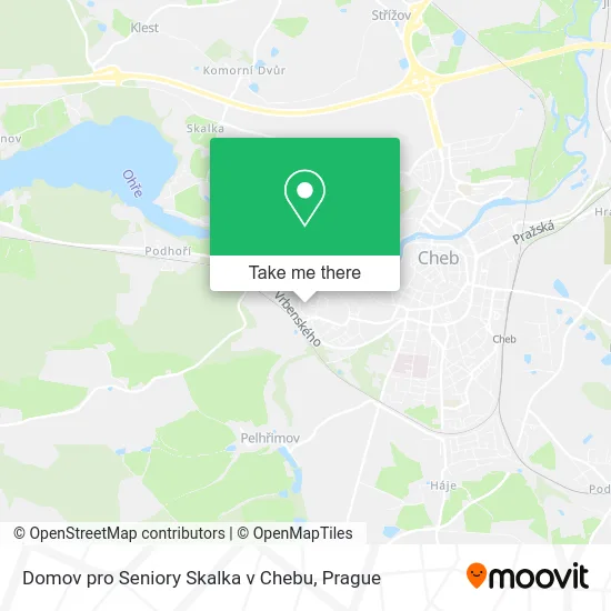 Карта Domov pro Seniory Skalka v Chebu