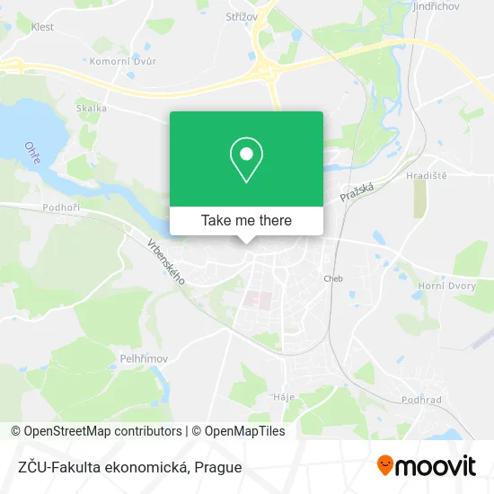 Карта ZČU-Fakulta ekonomická