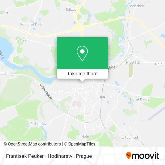 Карта Frantisek Peuker - Hodinarstvi