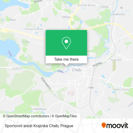 Карта Sportovní areál Krajinka Cheb