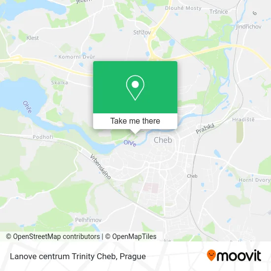 Карта Lanove centrum Trinity Cheb