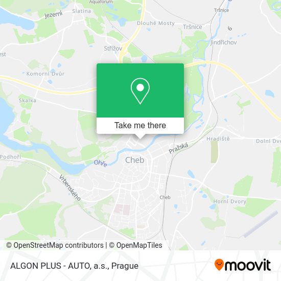 Карта ALGON PLUS - AUTO, a.s.