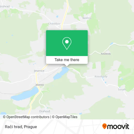 Карта Račí hrad