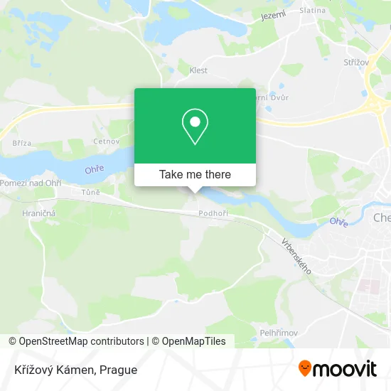 Křížový Kámen map