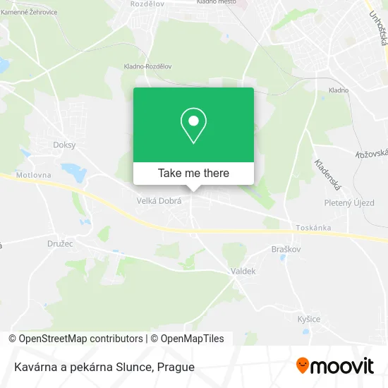 Карта Kavárna a pekárna Slunce