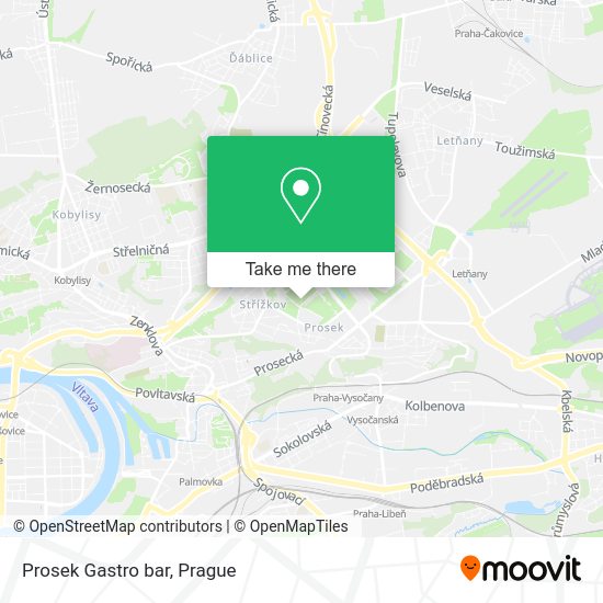 Карта Prosek Gastro bar