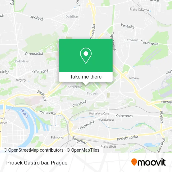 Карта Prosek Gastro bar